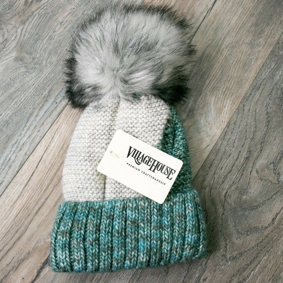 Village House Knit Beanie Plush Lined 